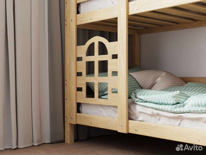 Двухъярусная кровать из сосны
