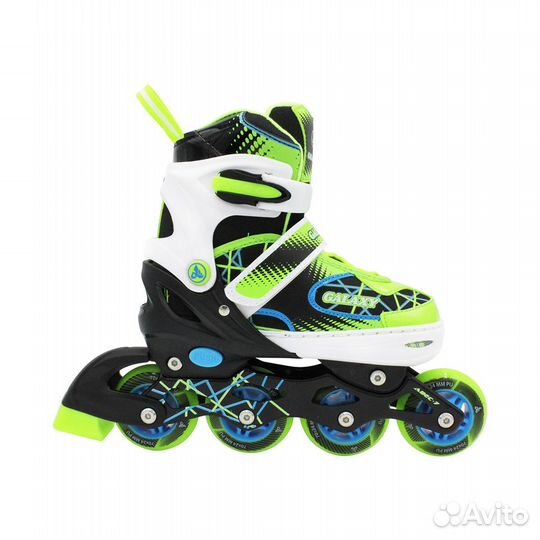 Раздвижные роликовые коньки Galaxy Green р. 35-38