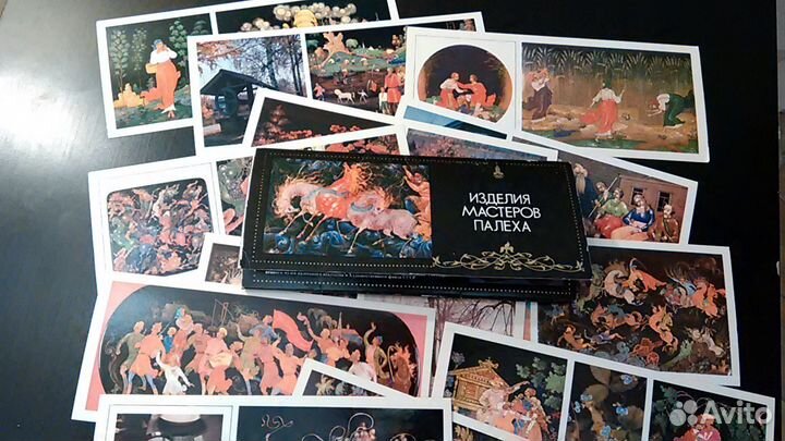 Изделия мастеров Палеха,набор открыток 1978г