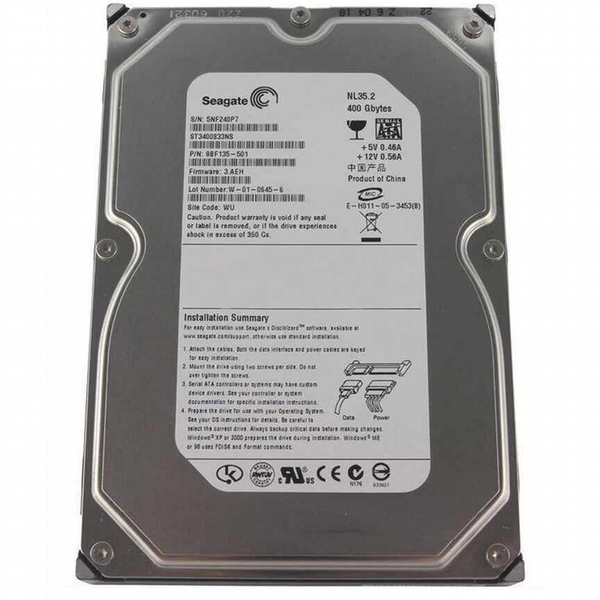 [ST3400833NS] Жесткий Диск Seagate 400gb Sata3,5 St3400833ns