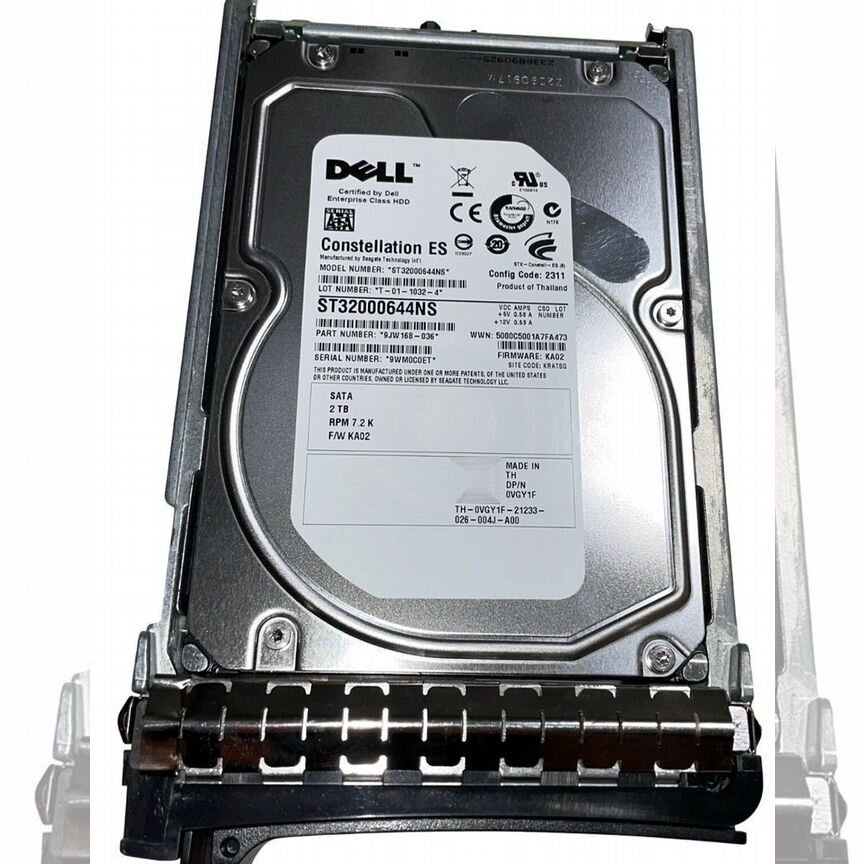 [VGY1F] Жесткий Диск Dell 2tb Sata2 3,5" Hdd Vgy1f