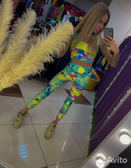 Костюм для фитнеса женский 22093Rz разноцветный