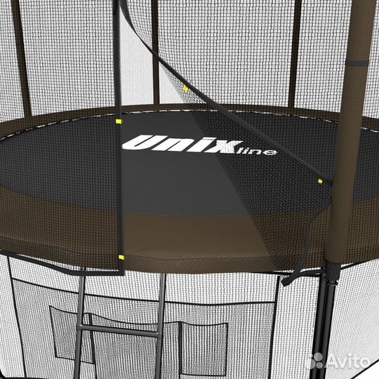 Батут unix line 12 ft Black&Brown