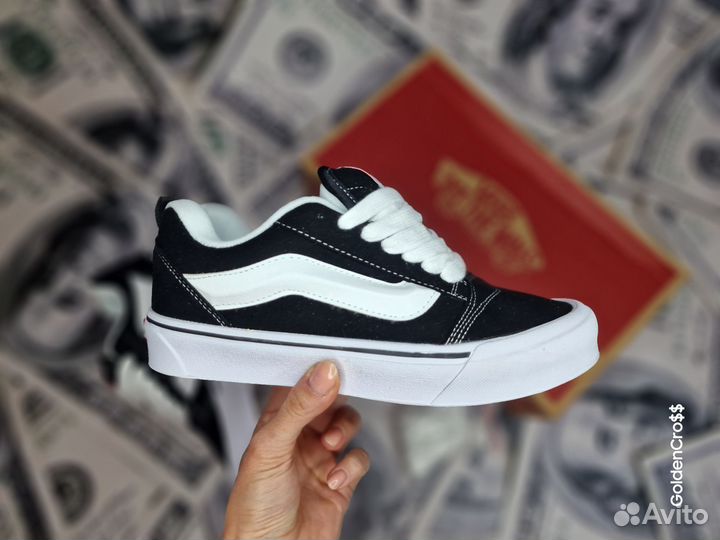 Vans knu skool дутыши черные дутые вансы женские