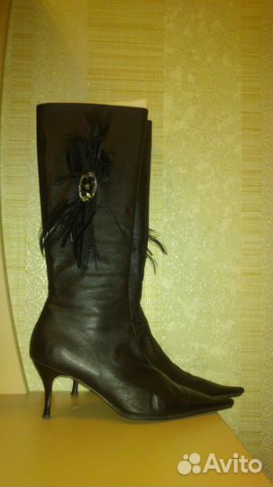 Кожанные сапоги