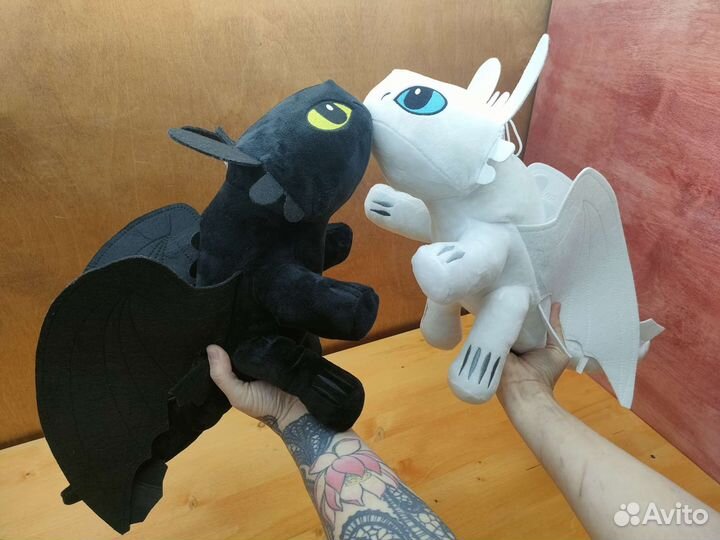 Беззубик и Дневная Фурия 50см мягкие игрушки 2шт