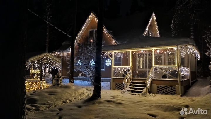 Гирлянда уличная Бахрома 4 метра толстый каучук, ф