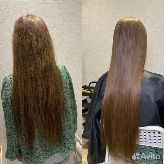 Кератиновое выпрямление волос