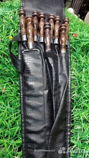 Шампура в кожаном чехле