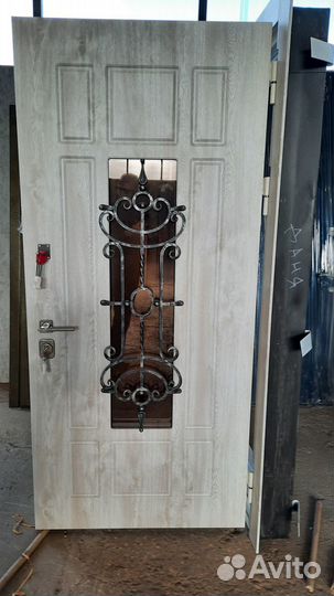 Металлическая дверь с фиолетовым покрытием