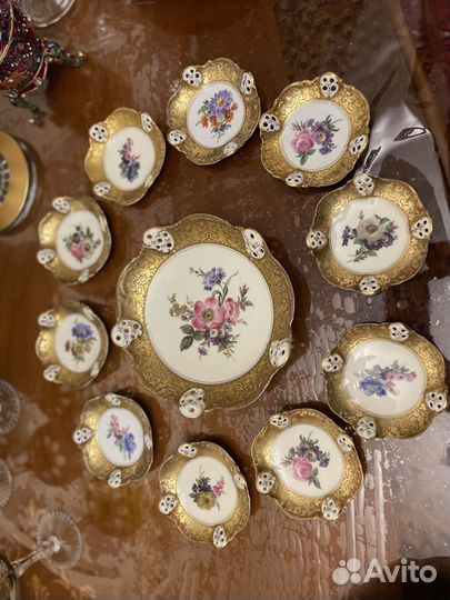 Набор сухарница и розетки Розенталь