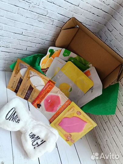 Подарочный набор маски для лица, патчи, повязка