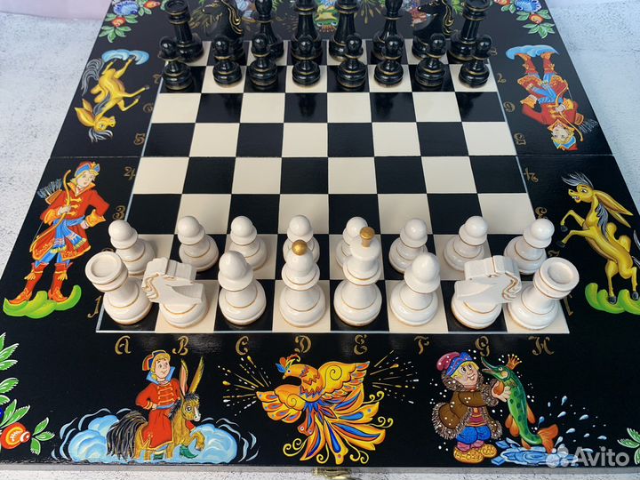 Шахматы детские «Конёк-горбунок»,52 см., роспись