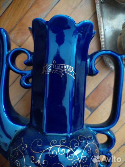 Кувшин, чайник, кобальт, сахарница СССР