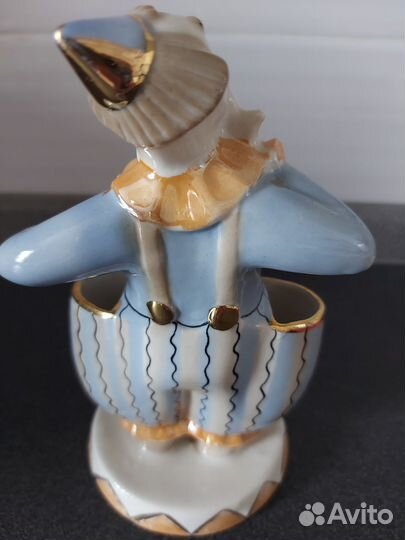 Фарфоровая статуэтка СССР клоун карандашница