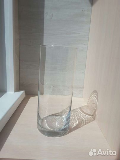 Ваза стеклянная flora. H30см,D12,5 см,Р1502гр