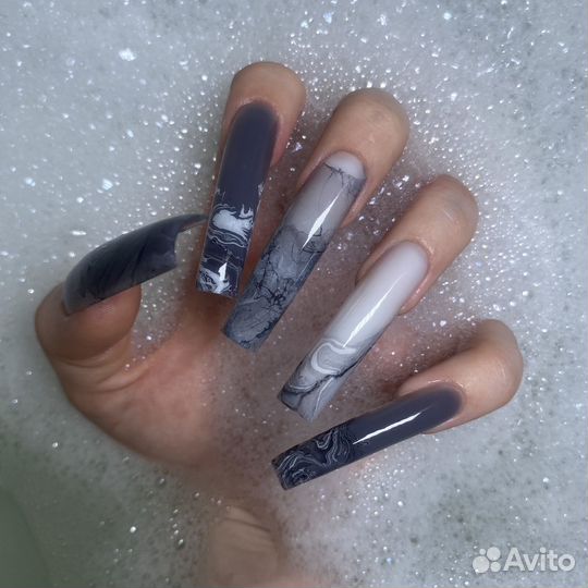 Маникюр наращивание ногтей зеленая роща