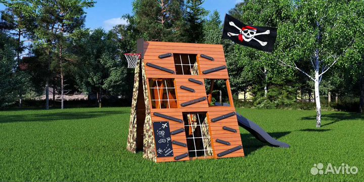 Уличный игровой домик Савушка База-1