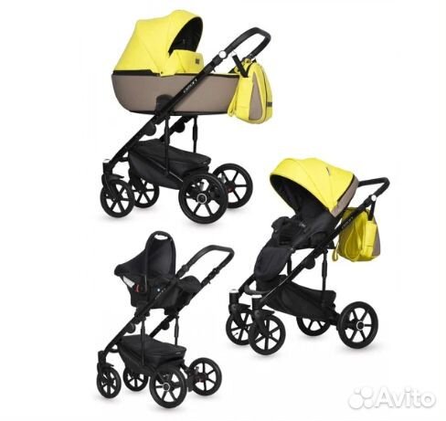 Коляска 3 в 1 Riko Эко Кожа новая