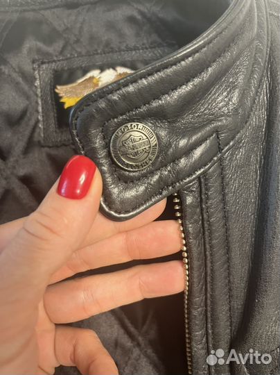 Винтажная кожаная куртка Harley Davidson