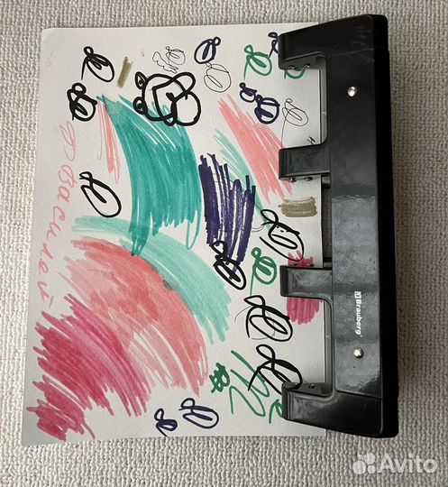 Дырокол 4 отверстия. Формат А4. Brauberg