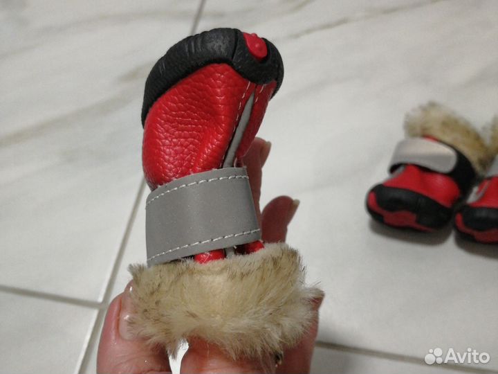 Сапожки зимние для собаки мелкой породы