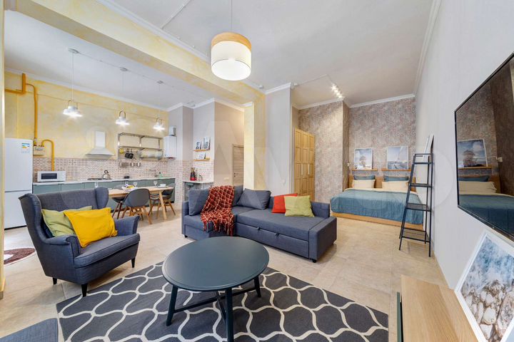 1-к. апартаменты, 48,8 м², 2/6 эт.