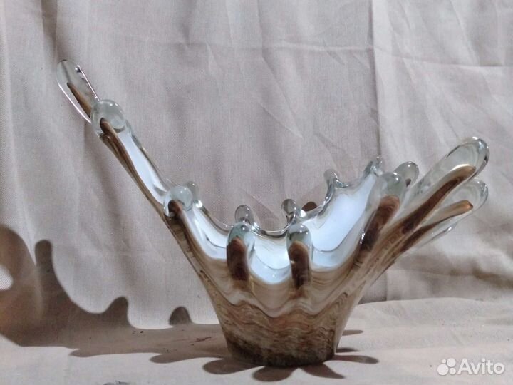 Ваза цветное стекло чехия