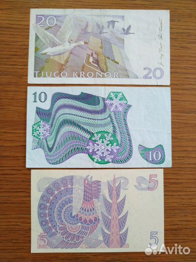 Банкноты: Швеция, Финляндия, Эстония, Гибралтар