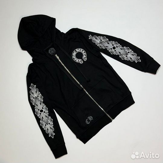 Зип худи Chrome hearts черные