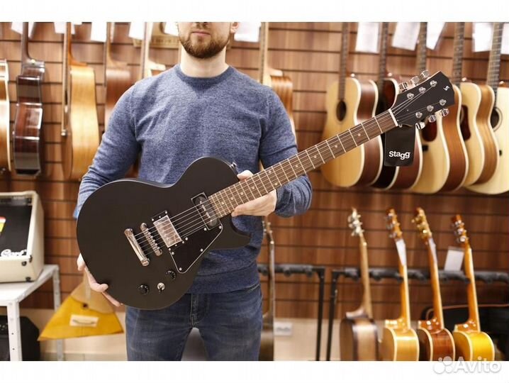Stagg SEL-HB90 BLK электрогитара, цвет чёрный