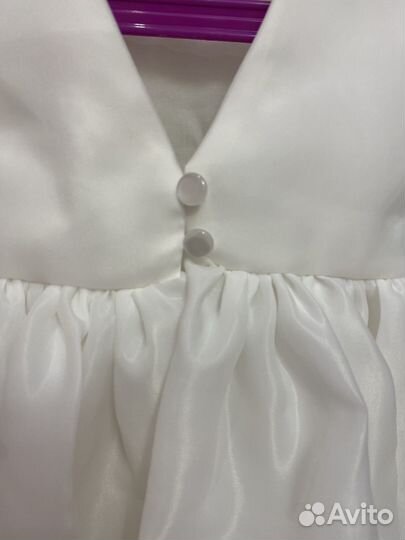 Белое платье для девочки 92