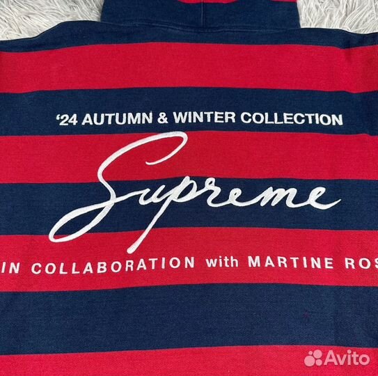 Худи Supreme x Martine Rose Red Black FW24 Week 4