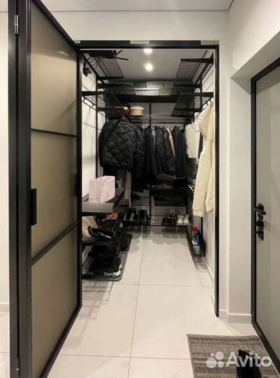 Перегородка из стального профиля - складная