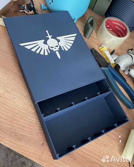 Бокс для миниатюр с базой 32мм warhammer 40K