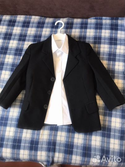 Пиджак с рубашкой на 3-4 года