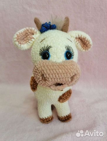 Игрушка бычок ручной работы (26-27см)