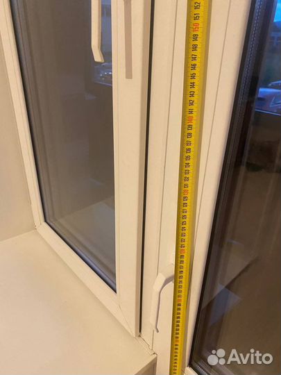 Оконно-балконный блок пвх белый/дерево