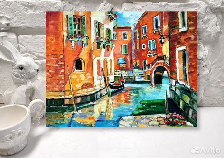 Картина маслом Незабываемая Венеция 30 см на 40 см
