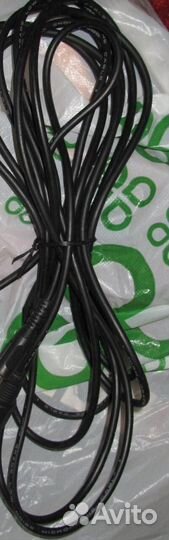 4 микрофонных провода по 3 метра чёрные
