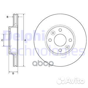 Диск тормозной (2шт в уп) BG3762 Delphi