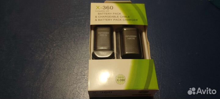 2 аккумулятора + док станция + зарядка Xbox 360
