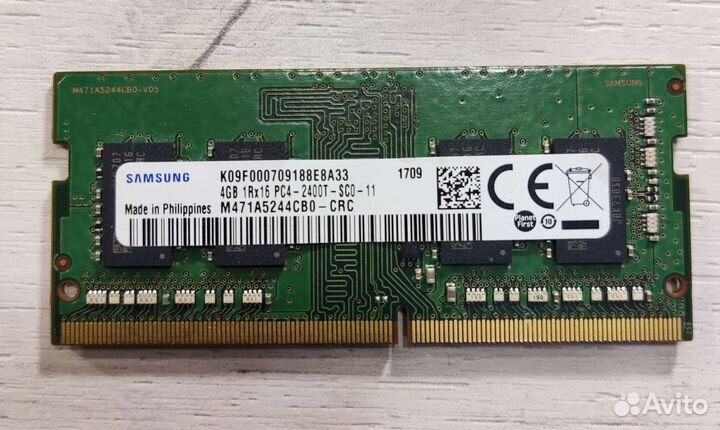 Оперативная память Samsung 4Gb DDR4 sodimm