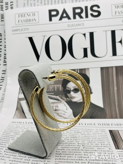 Винтажные серьги-кольца 60-80 гг США К30Д