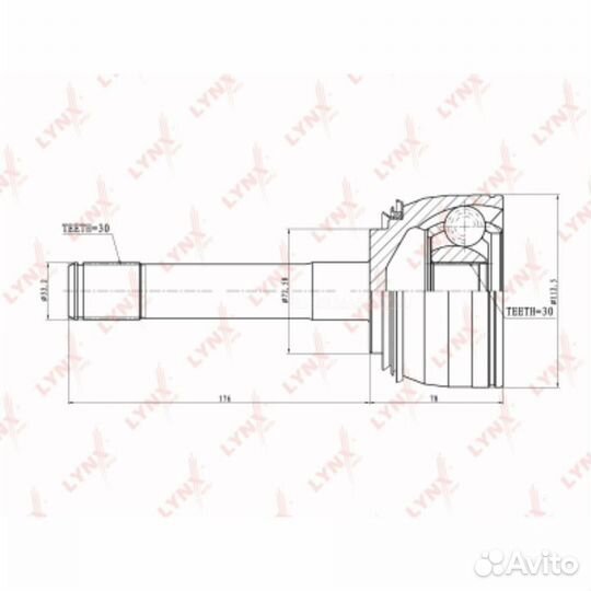 Lynxauto CO-7532 шрус наружный перед прав/лев
