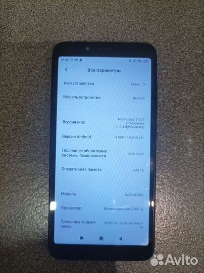 Телефон redmi 6 64гб