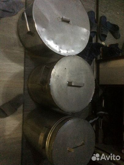 Бачок из нержавейки с крышкой