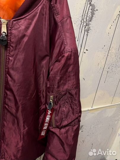 Бомбер Vetements rare Burgundy Logo Оригинал