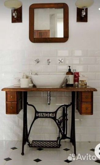 Станина Зингер, чёрная отреставрированная