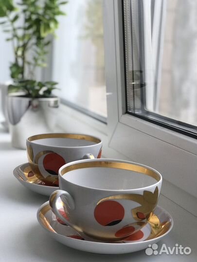 Набор чашек с блюдцами СССР